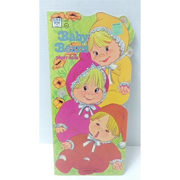 Vintage 1973 Baby Beans Paper Dolls Whitman Book Uncut book - Picture 2 of 10